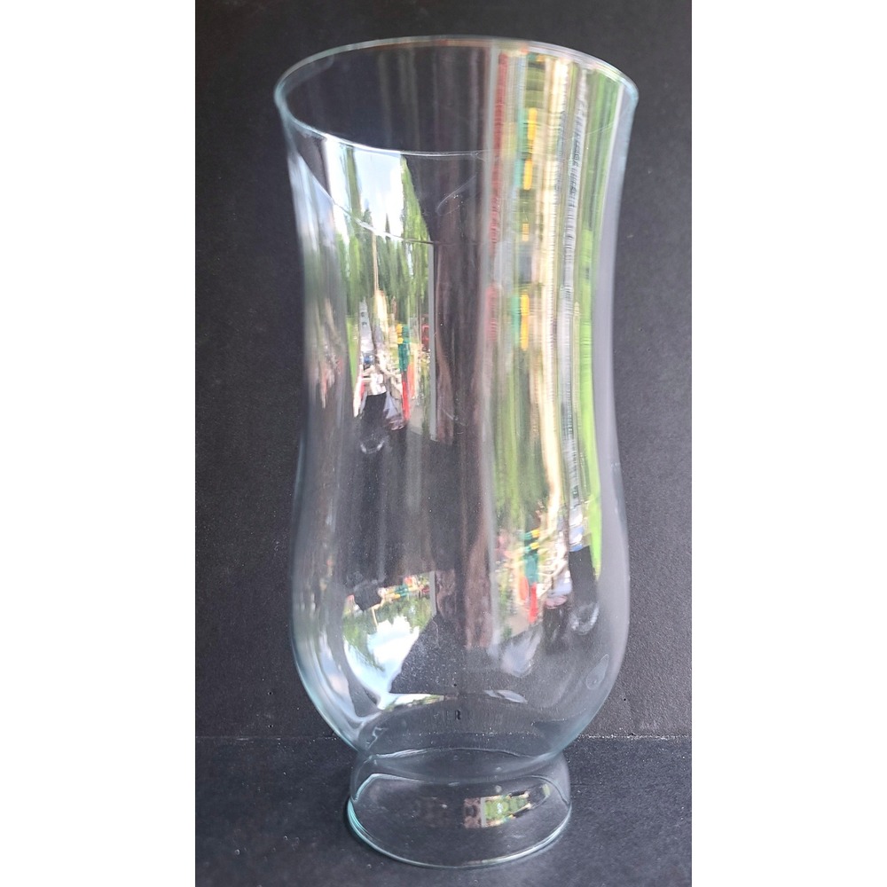 Clear Glass Hurricane Chimney Shade Flared Replacement Oil Lamp 2.5" Fitter